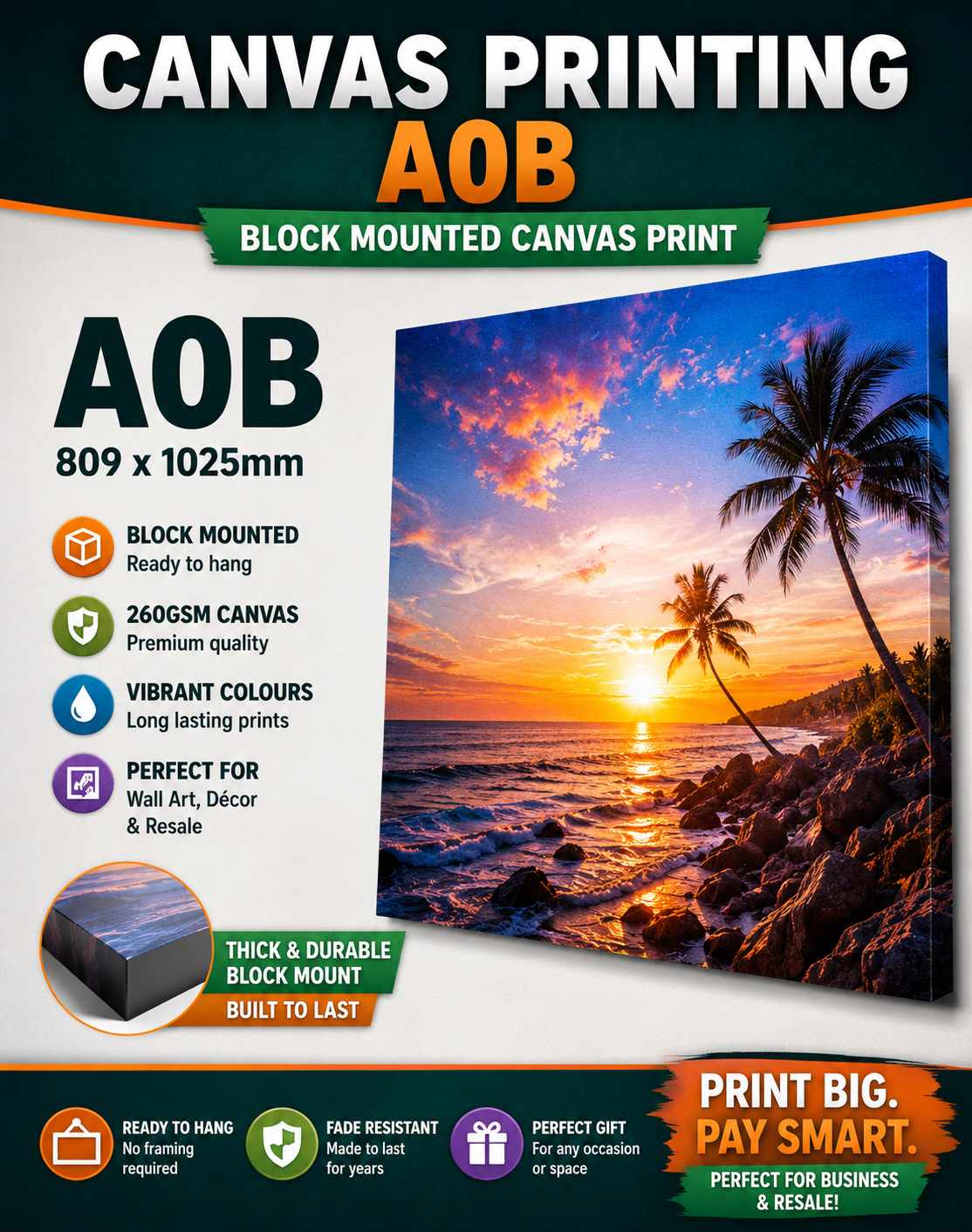 Block Mounted Premium Block Mounted Canvas Prints for Stunning Décor