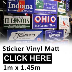Printed Permanent Sticker Vinyl 4 Year MATT finish