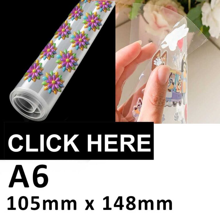 Custom A6 (105mm x 148mm) UV DTF Sticker - Epic Distribution